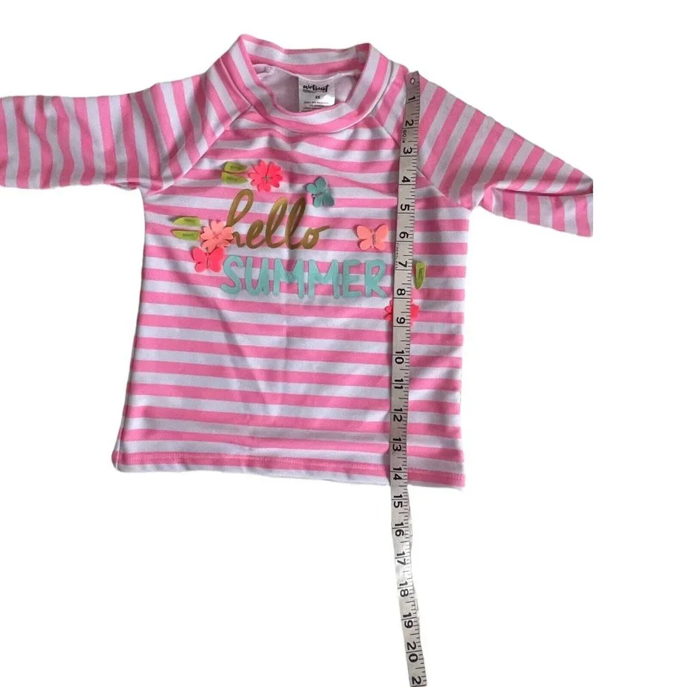 Girls Swimsuit Set Wetsuit Club Size 6X 2-Piece Swimsuit with 3-D Pink - Picture 4 of 11